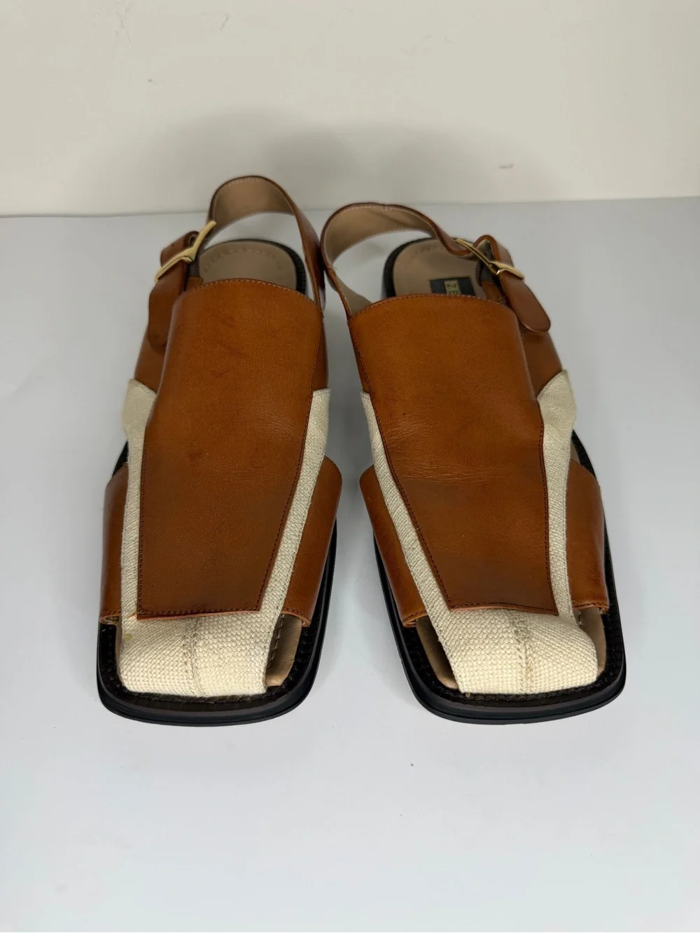 Zengara Sandals Vintage Fisherman Strappy Tan Brown Leather Shoes Mens Size 9M
